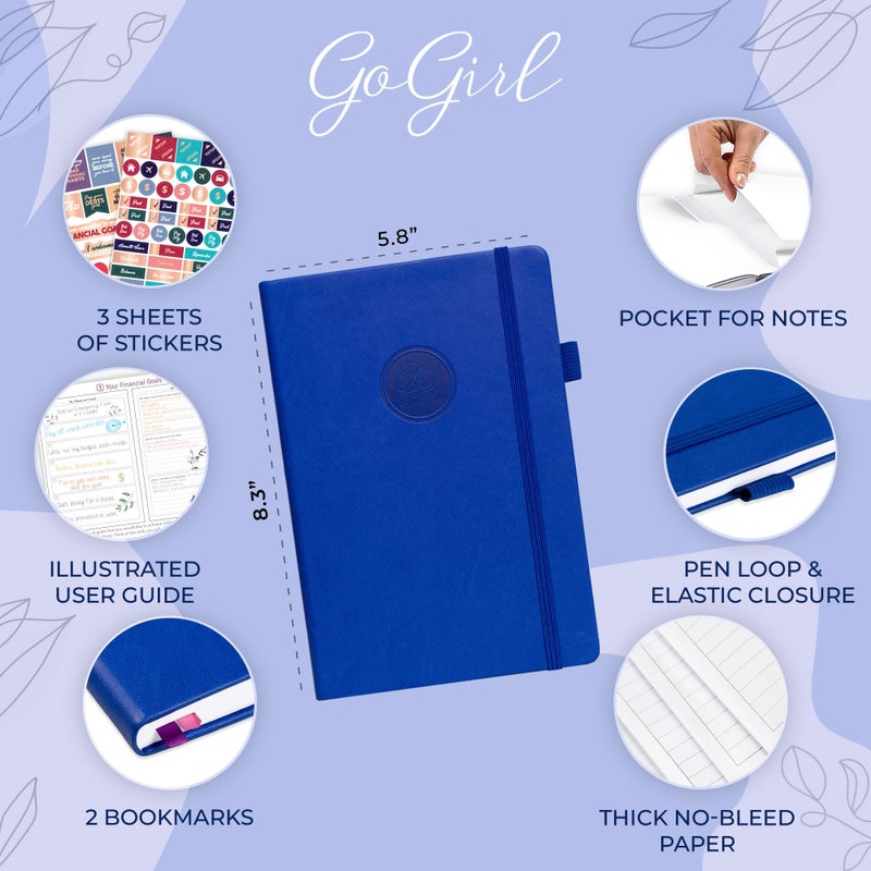 GoGirl Budget Planner â€“ Monthly Financial Planner Organizer Budget Book. Expense Tracker Notebook Journal to Control Money, A5 (Royal Blue) - Image 2